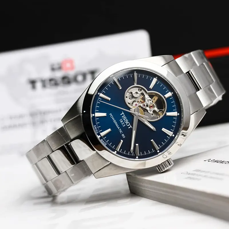 Tissot Gentleman Powermatic 80 Blue Dial Men's Watch- T127.407.11.041.01